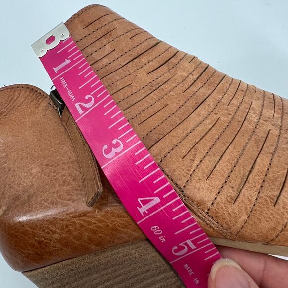 Paul Green Malibu Sliced Zip Bootie UK 5 US 7.5 Cognac Brown Leather Ankle Boot - Picture 11 of 12